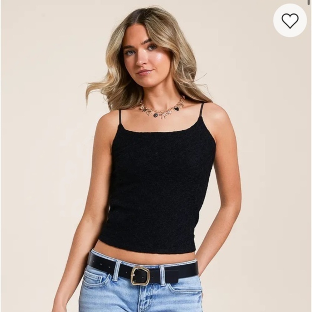 NWT Willow&Root Black Lace Tank